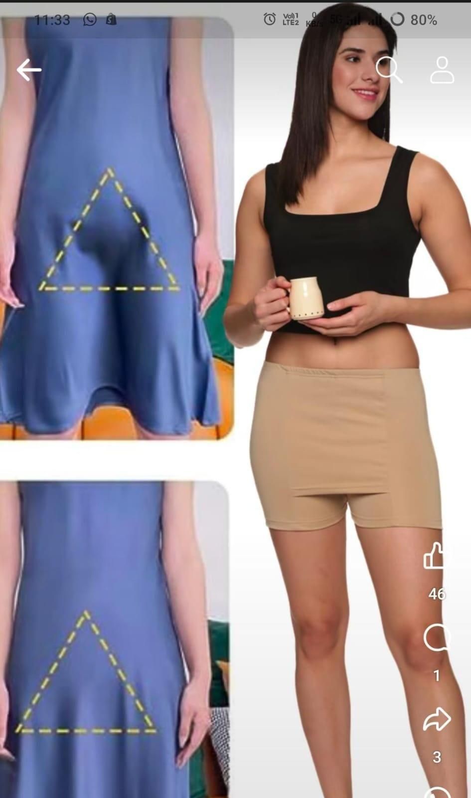 Women Front Double Layer Stretchable Crotch shorts (Buy 1 Get 1 Free✨)