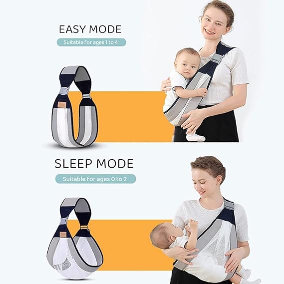 Baby Sling Carrier BPA Free Adjustable Soft Cotton Baby Wrap (0-36 Months)