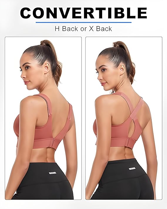 Ultimate Sports Bra for Women, High Impact Sports Bra (BLACK)