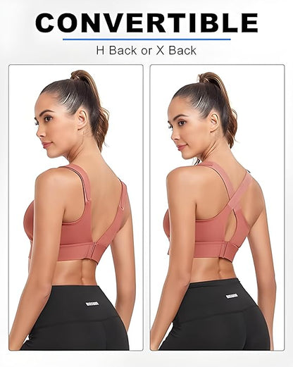 Ultimate Sports Bra for Women, High Impact Sports Bra (BLACK)