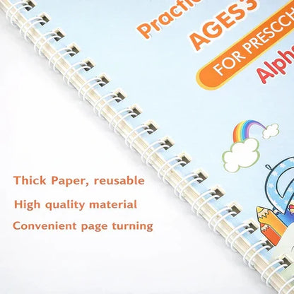 Magic Practice Copybook (4 BOOKS,1 PEN,1 GRIP,10 REFILL) – 50% OFF Today!