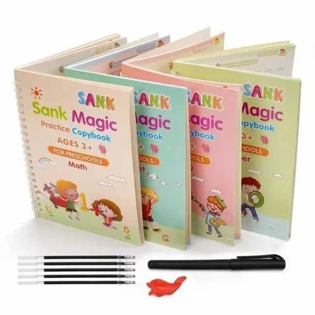 Magic Practice Copybook (4 BOOKS,1 PEN,1 GRIP,10 REFILL) – 50% OFF Today!