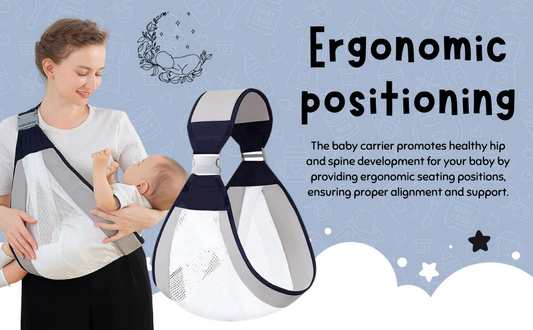 Baby Sling Carrier BPA Free Adjustable Soft Cotton Baby Wrap (0-36 Months)