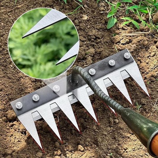 Garden Weeding Tool with 5 Durable Steel Claws